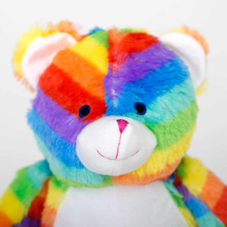 Personalised Embroidered Rainbow Bear Soft Toy product image