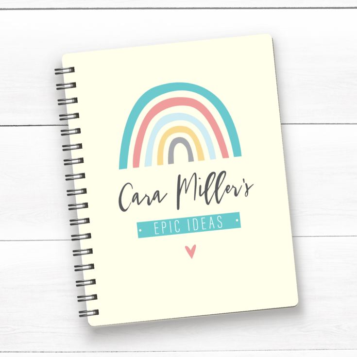 Personalised A5 Rainbow Notebook product image