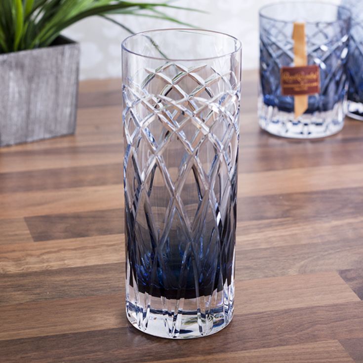 Royal Brierley Harris Ink Blue Highball Glass The Gift Experience