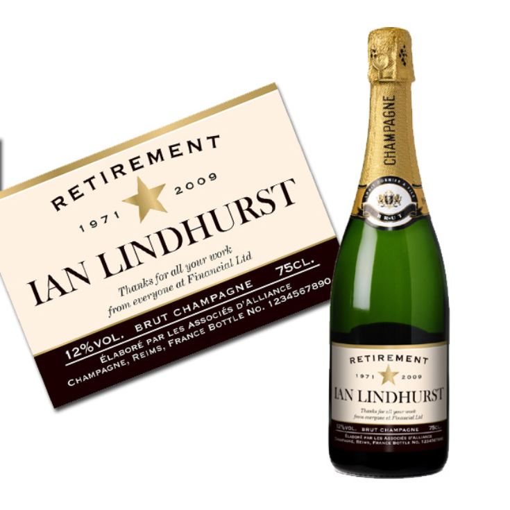 Personalised Retirement Champagne product image