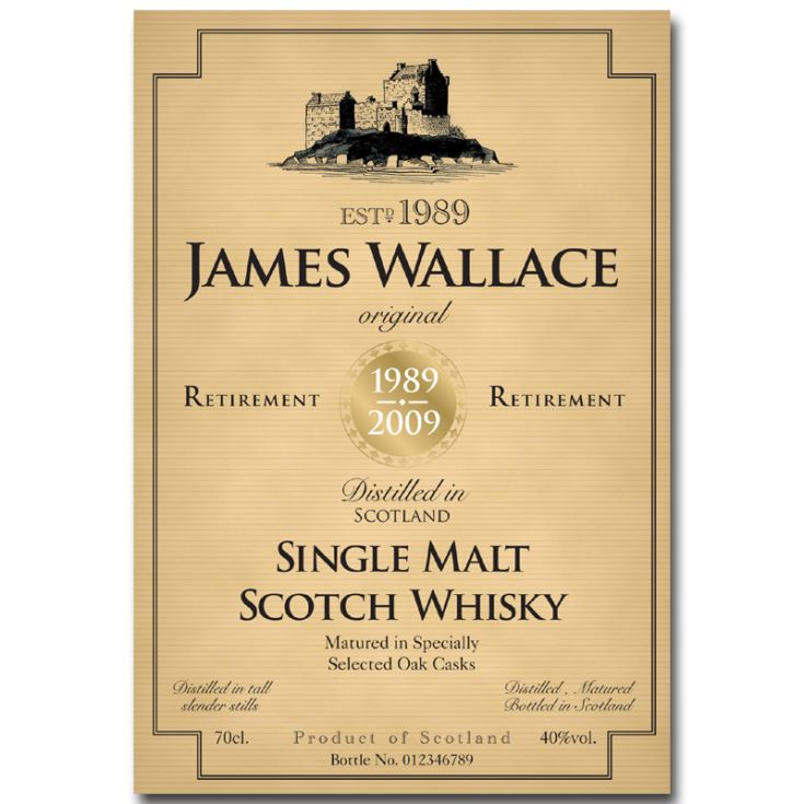 Personalised Retirement Malt Whisky product image