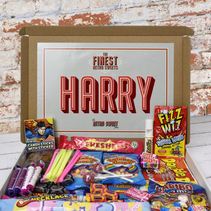 Personalised Retro Sweet Mail Order Box The Gift Experience