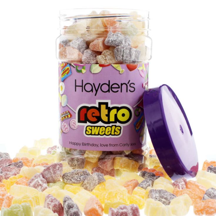 Personalised Jelly Babies Sweet Jar The Gift Experience
