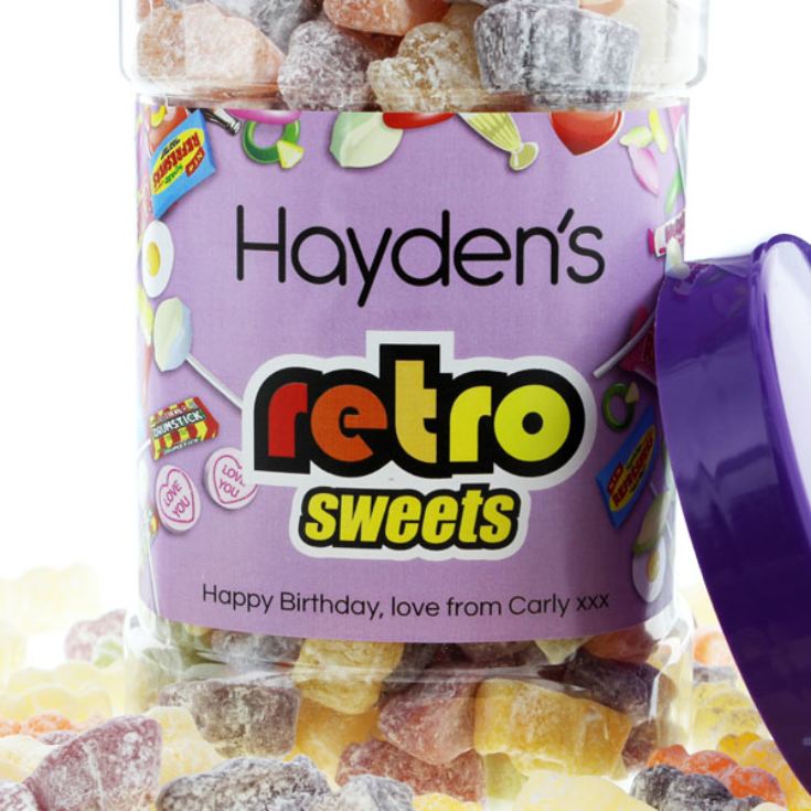 Personalised Jelly Babies Sweet Jar The Gift Experience