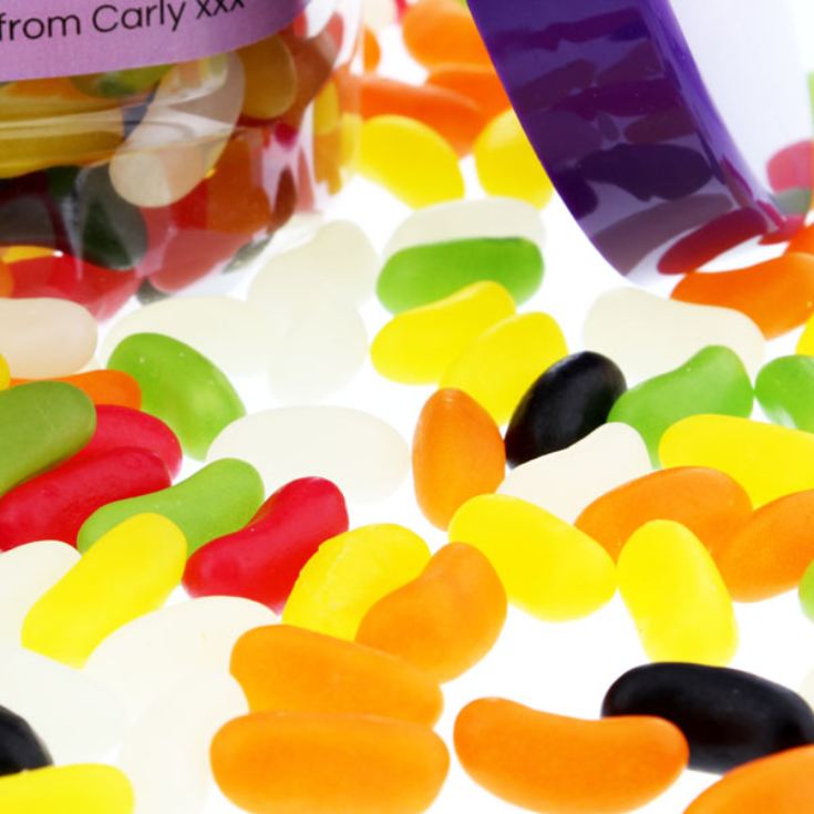 Personalised Jelly Beans Sweet Jar The Gift Experience