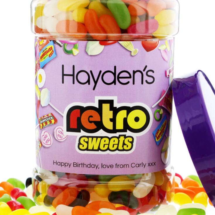 Personalised Jelly Beans Sweet Jar The Gift Experience