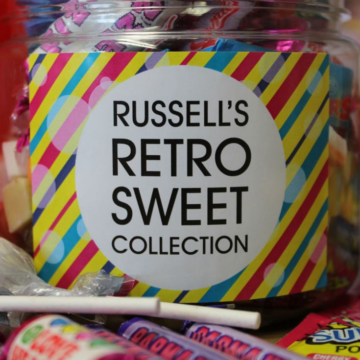Personalised Retro Sweet Taster Jar product image