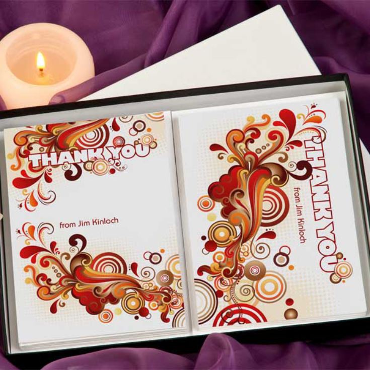 Retro Personalised Thank You Stationery product image