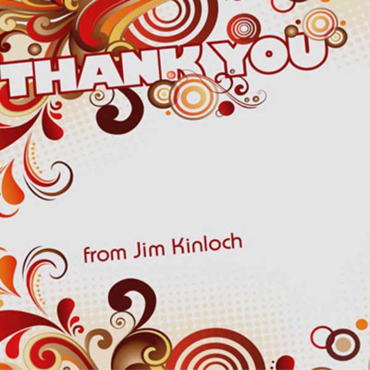 Retro Personalised Thank You Stationery The Gift Experience