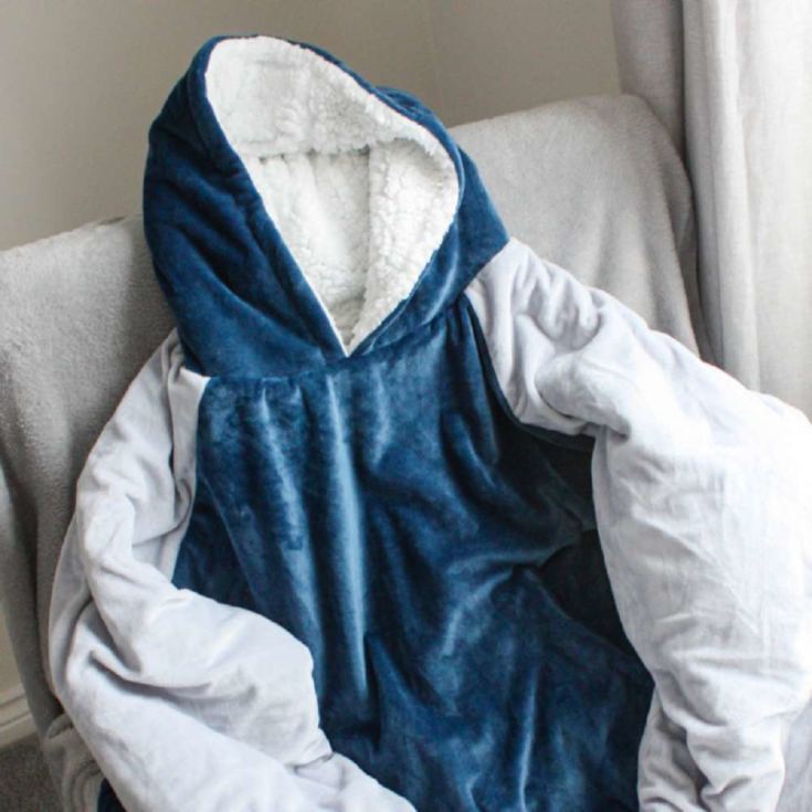 Blue Oversized Blanket Hoodie product image