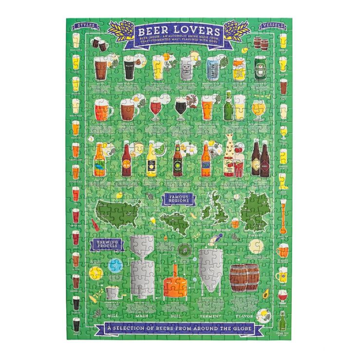 Ridley's Beer Lover's 500-Piece Jigsaw Puzzle product image