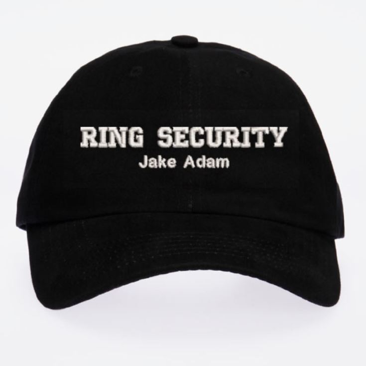 Personalised Embroidered Wedding Ring Bearer Cap product image