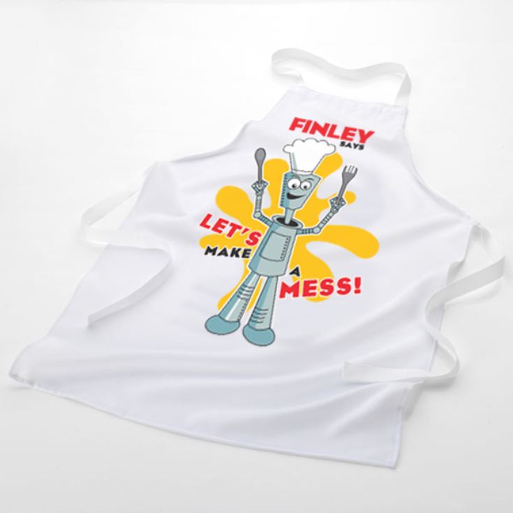 Personalised Robot Children's Apron product image