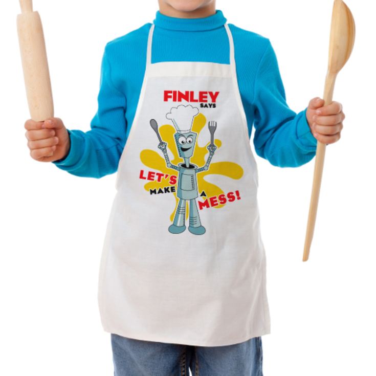 Personalised Robot Children's Apron product image