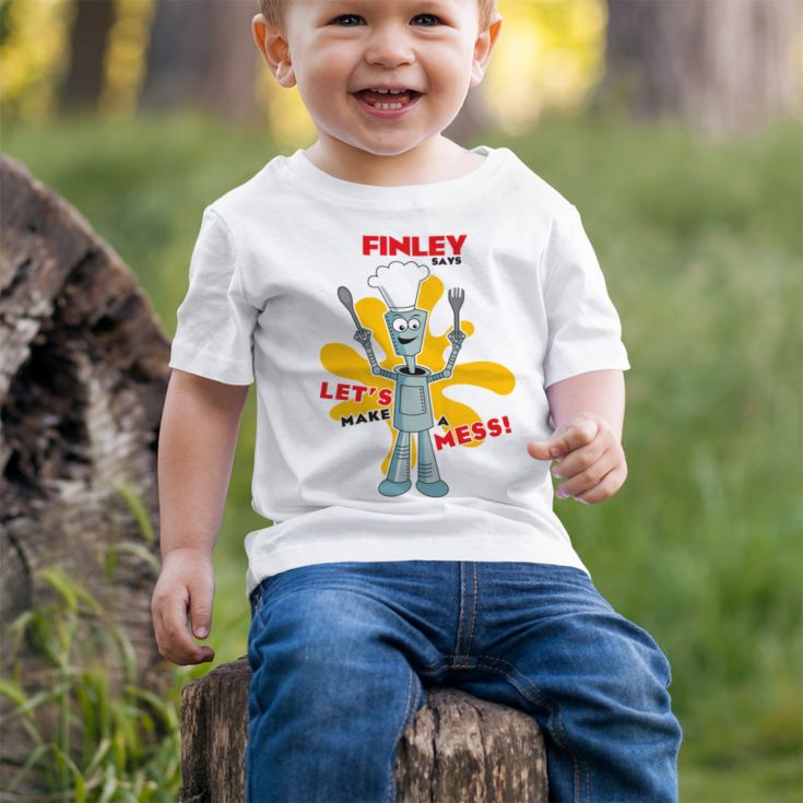 Personalised Robot Children's T-Shirt product image