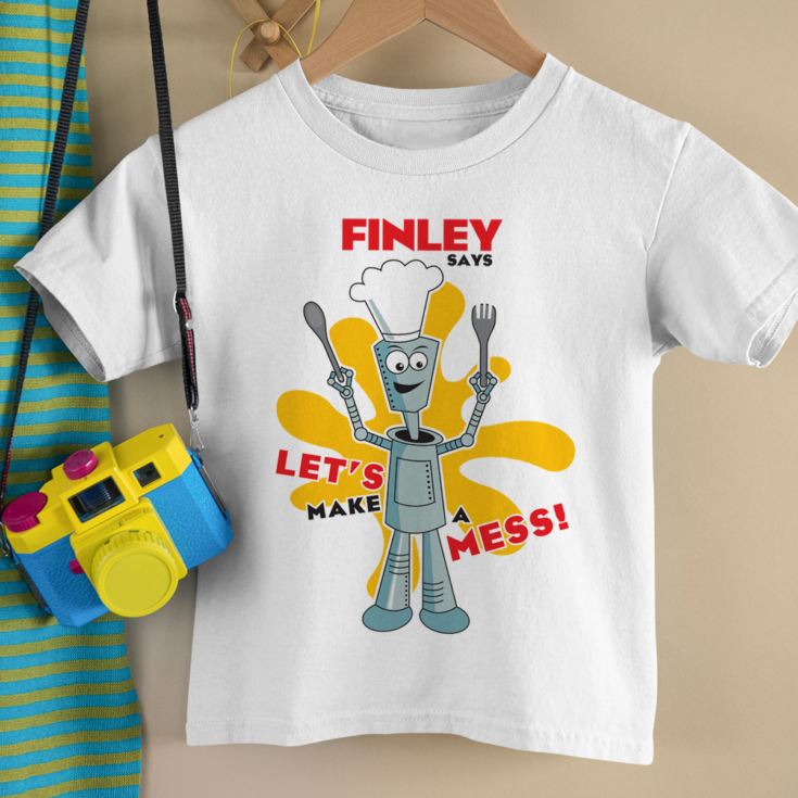 Personalised Robot Children's T-Shirt product image