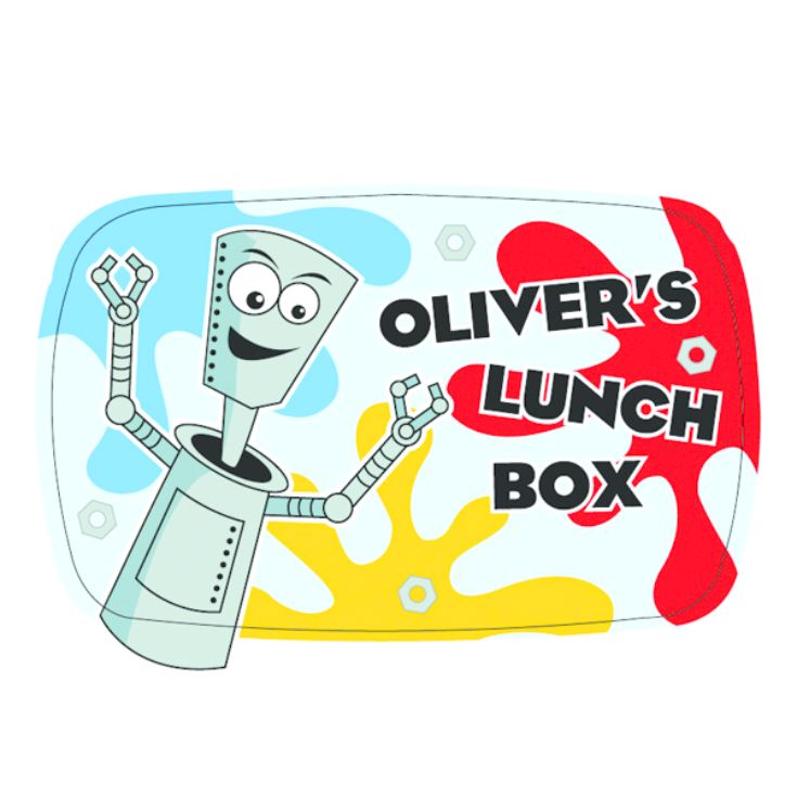 Personalised Robot Splat Design Lunch Box product image