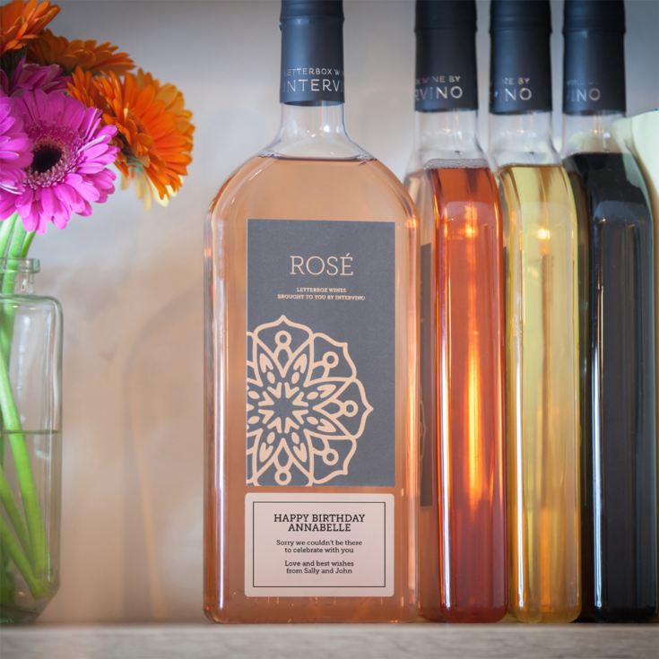 Personalised Letterbox Rose Wine The Gift Experience