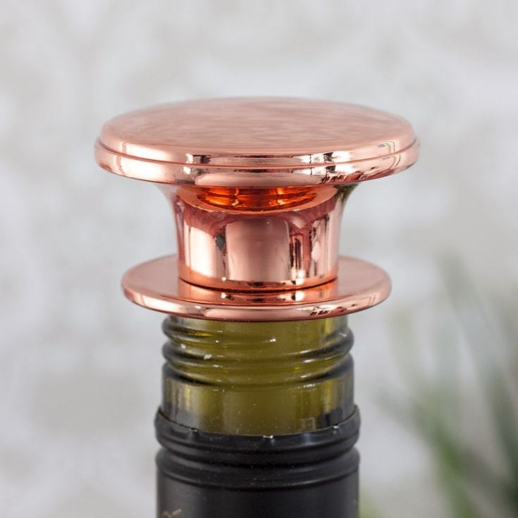 Personalised Rose Gold Plated Wine Bottle Stopper The Gift Experience