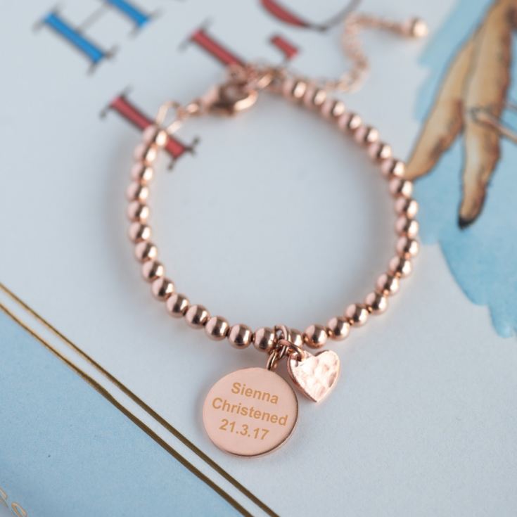 personalised christening bracelet