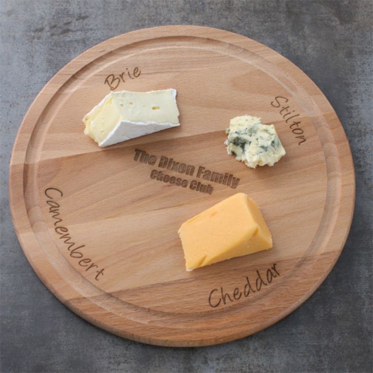 Personalised Round Wooden Cheese Board product image