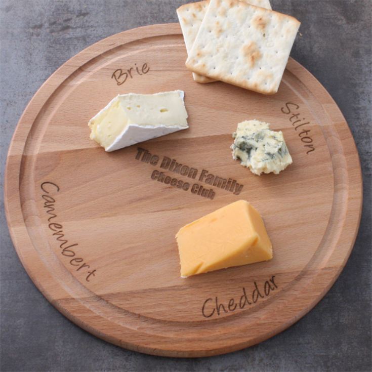 Personalised Round Wooden Cheese Board product image