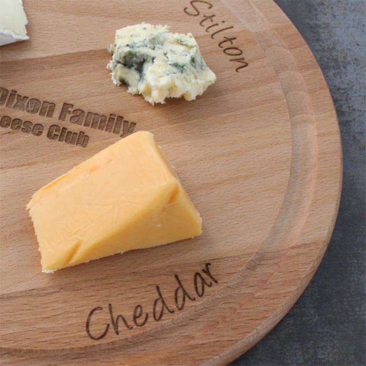Personalised Round Wooden Cheese Board product image