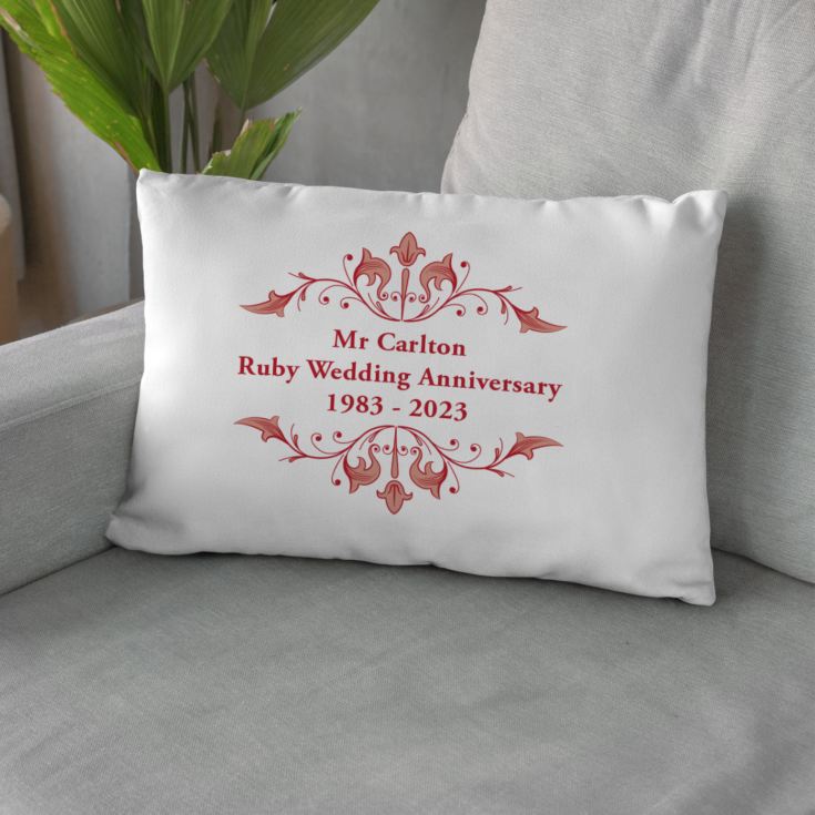 Personalised Ruby Anniversary Pillowcases product image