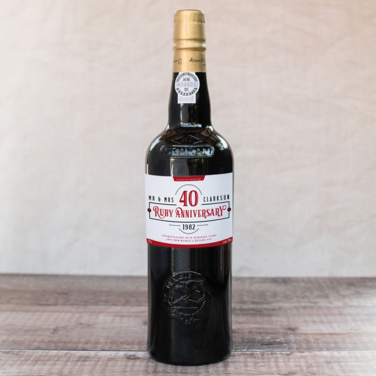Personalised 40th Anniversary Port product image