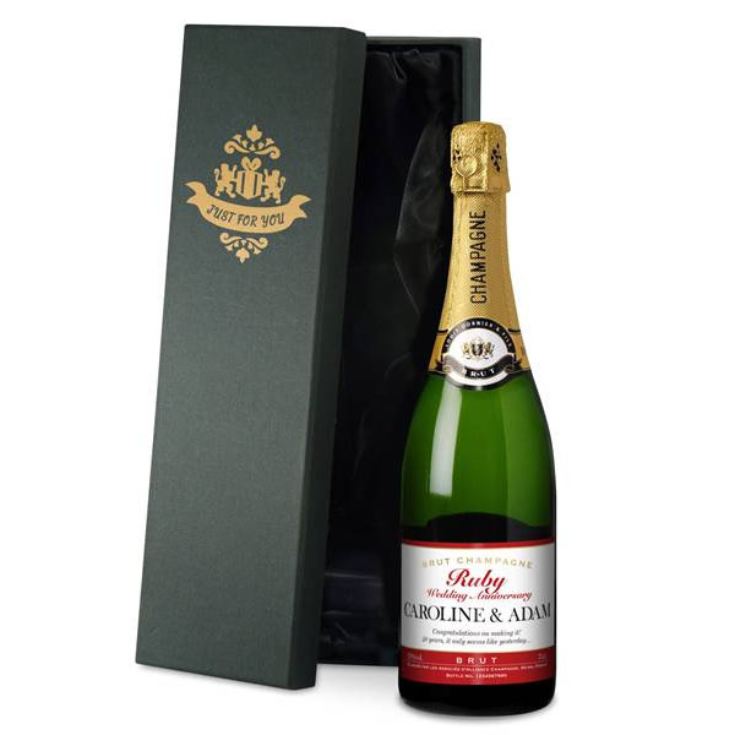 Personalised Ruby Anniversary Champagne product image