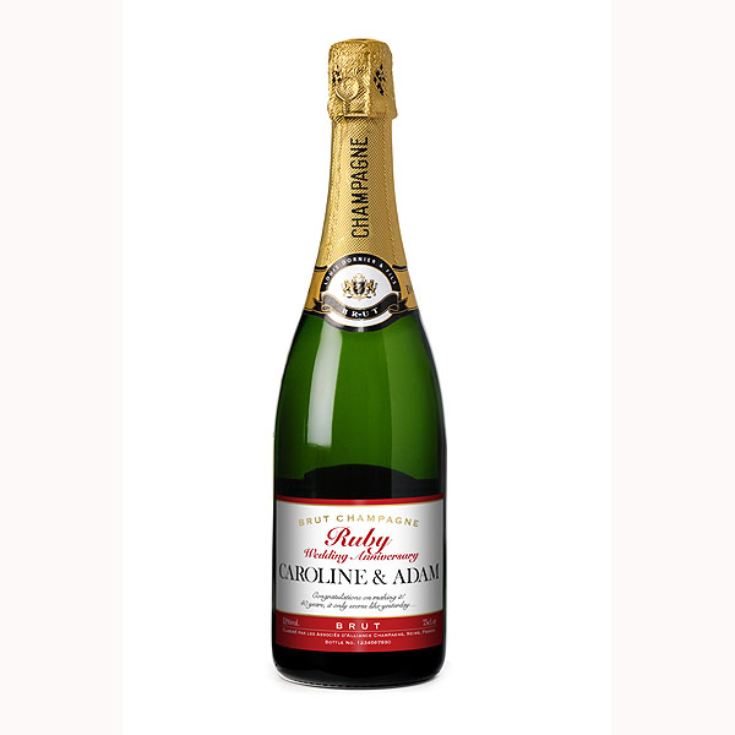 Personalised Ruby Anniversary Champagne product image