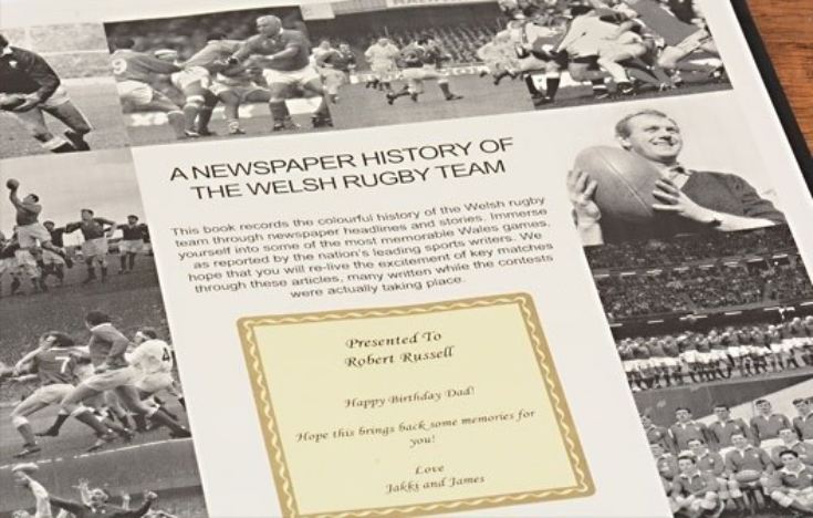 Rugby Newspaper History of Welsh Rugby Book - Leatherette Cover product image