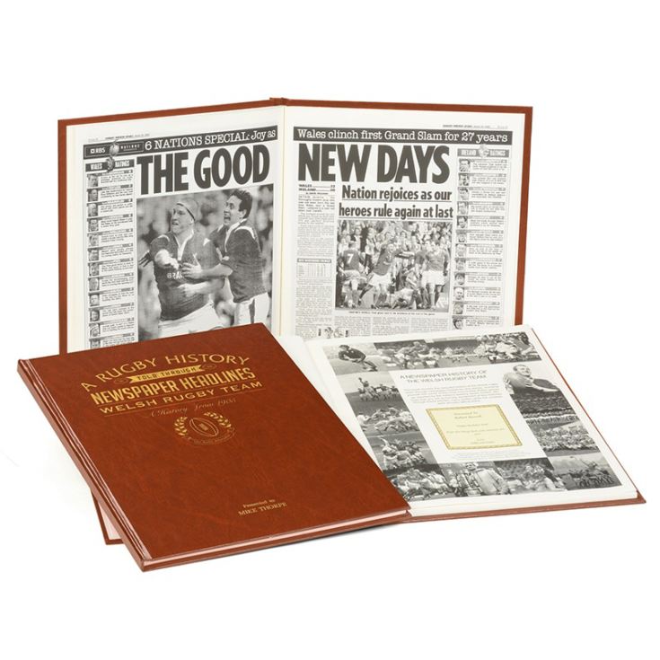 Rugby Newspaper History of Welsh Rugby Book - Leatherette Cover product image