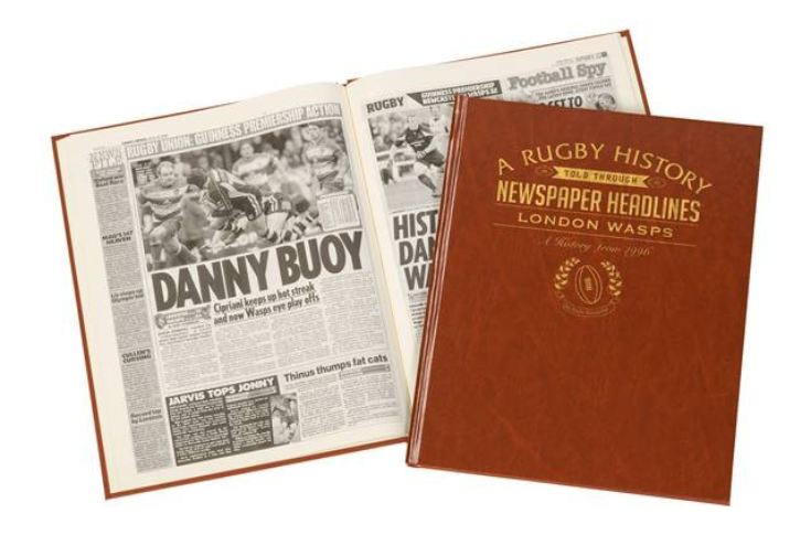 Rugby Newspaper London Wasps book - Brown Leatherette  product image