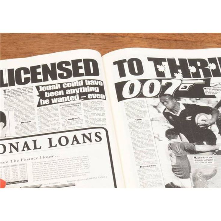 Rugby World Cup Newspaper Book - Brown Leatherette  product image