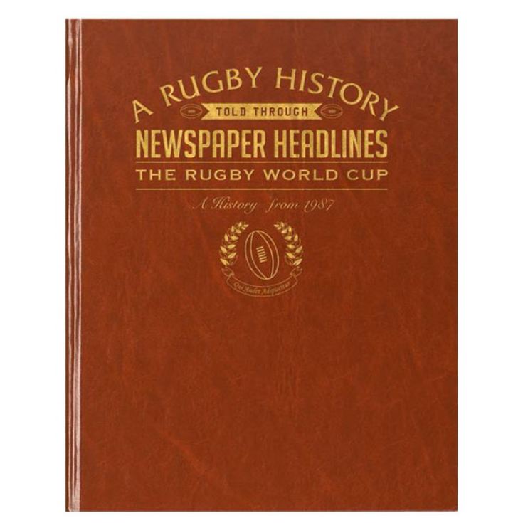 Rugby World Cup Newspaper Book - Brown Leatherette  product image