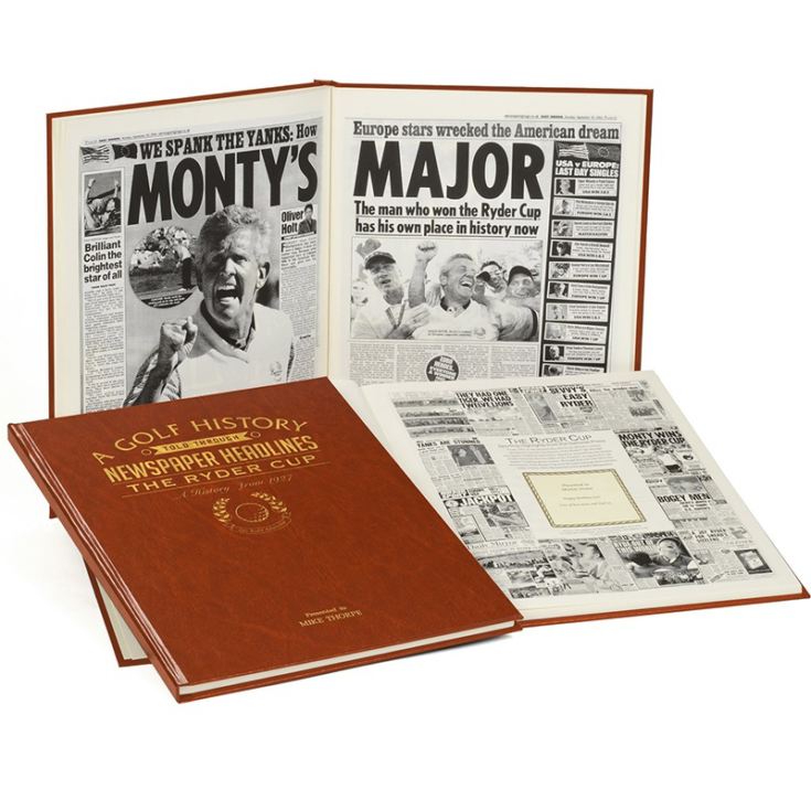 Ryder Cup Golf Newspaper Book - Leatherette Cover product image