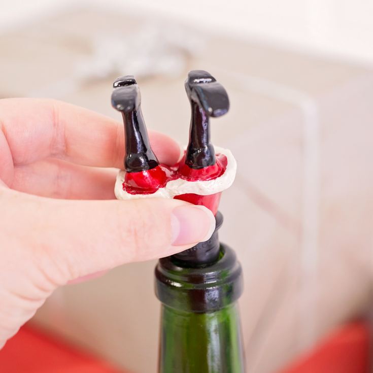Upside Down Santa Wine Bottle Stopper The Gift Experience