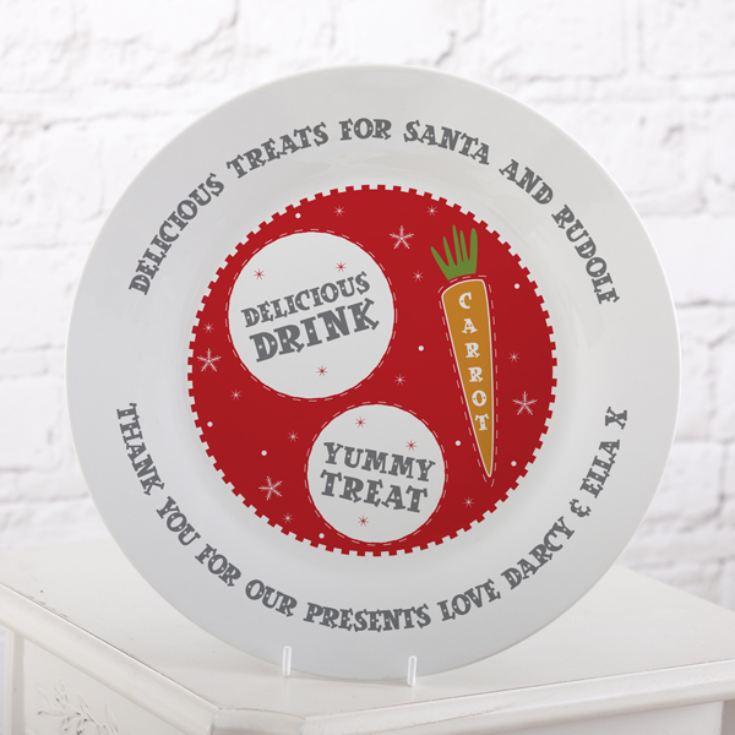 Personalised Treats For Santa Christmas Plate product image