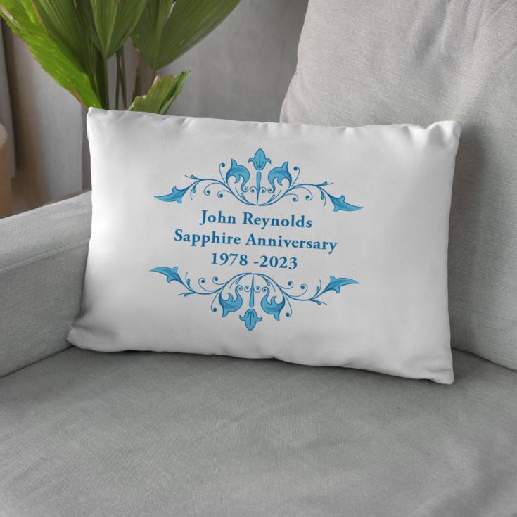 Personalised Sapphire Anniversary Pillowcases product image