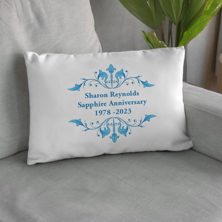 Personalised Sapphire Anniversary Pillowcases product image