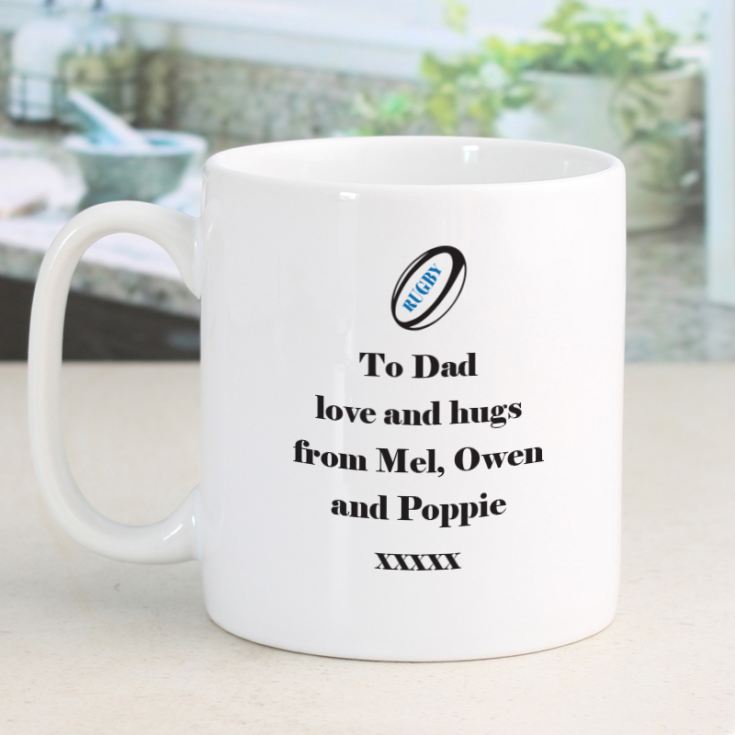 Personalised Scrum And Bare It Rugby Mug product image