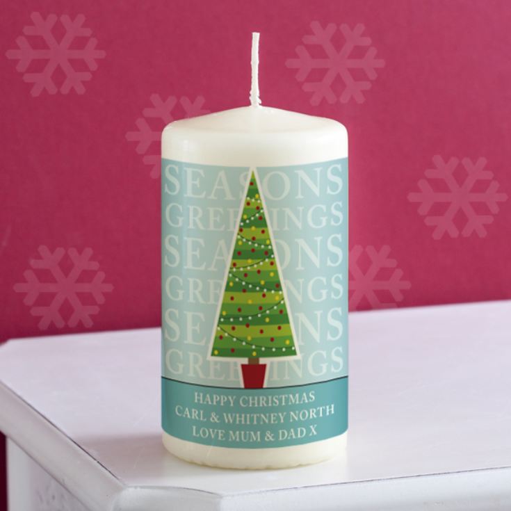 Personalised Christmas Tree Design Candle product image