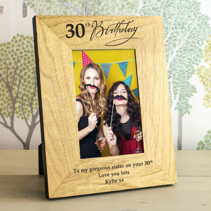 30th Birthday Wooden Personalised Photo Frame product image