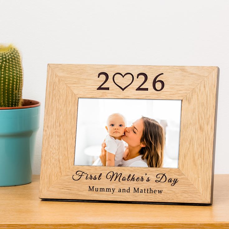 First Mother's Day Wood Picture Frame (6 x 4") product image