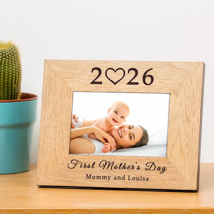 First Mother's Day Wood Picture Frame (6 x 4") product image
