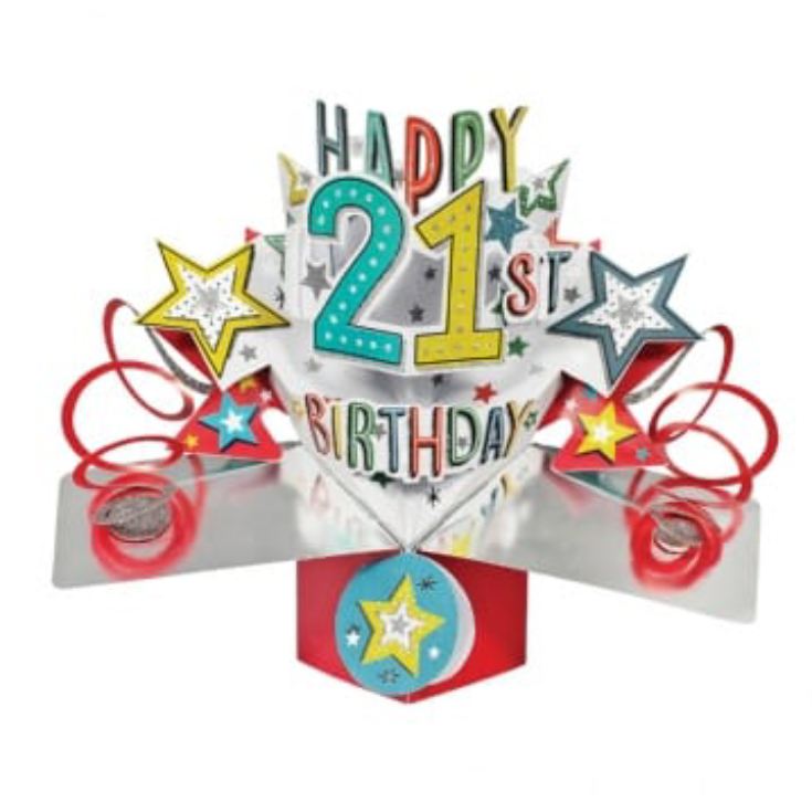 21st Pop Up Birthday Card product image