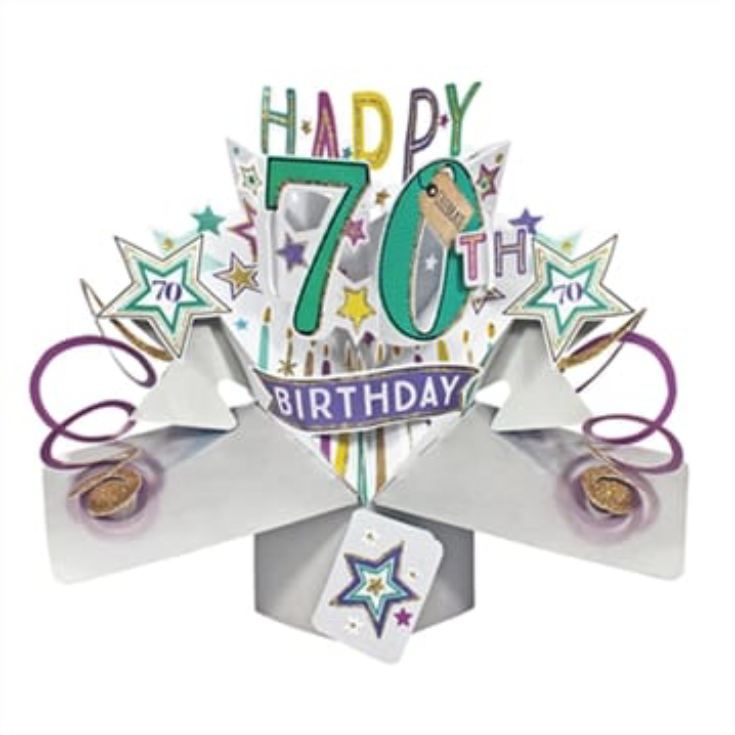 Pop Up 70th Birthday Card product image