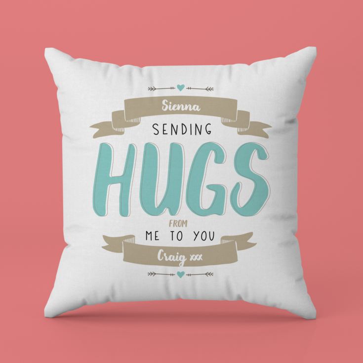 Personalised Sending Hugs Cushion product image