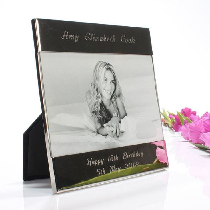 Shiny Silver Engraved Photo Frame product image